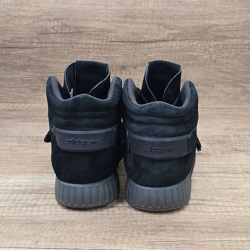 Adidas Tubular Invader Strap Men's Size 7 Women's Sz 8.5 Black Sneakers (BA7330) - Picture 4 of 9